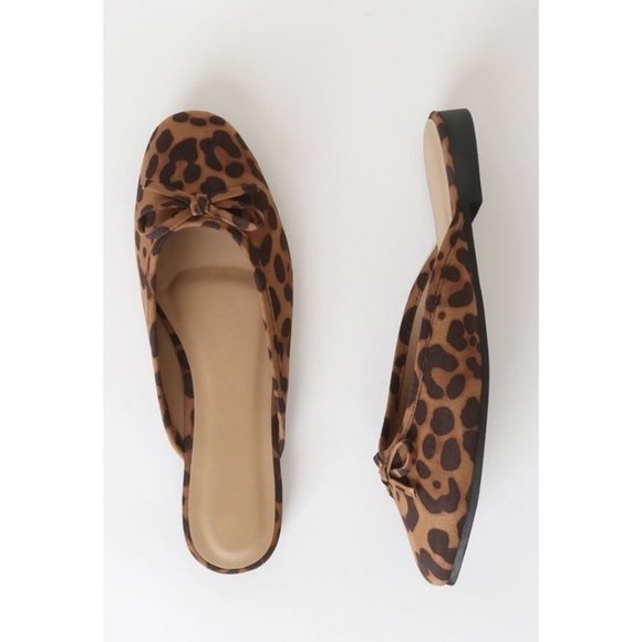 Lulu's Darcie Leopard Suede Flats {Bamboo} - Picture 4 of 10